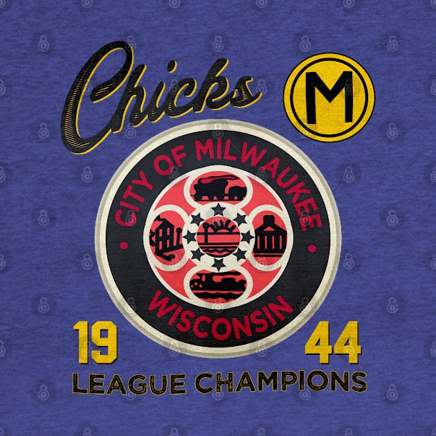 Milwaukee Chicks • AAGPBL Patch • Milwaukee, Wisconsin by The MKE Rhine Maiden